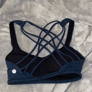 Navy Lululemon bra, size 0/2